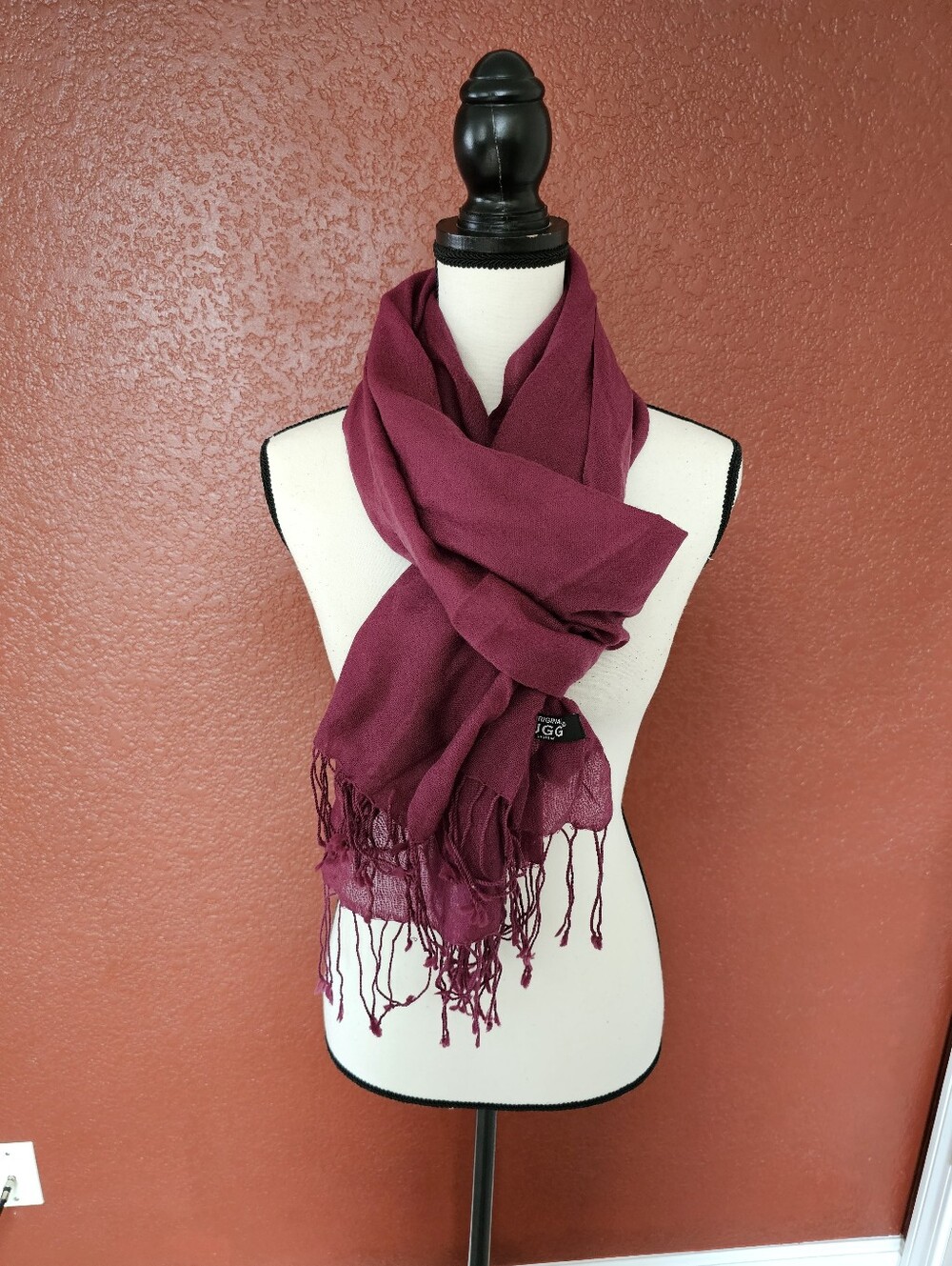 UGG Women's Wine Fringe Wrap Scarf
